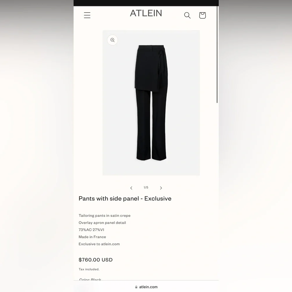 Atlein Pants with side panel - Exclusive. - Picture 6 of 7